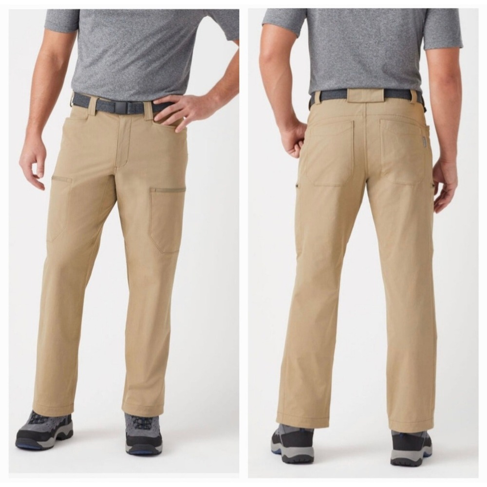 Duluth Mens Brown Flexpedition Relaxed Fit Work Nylon Cargo Pants Size 40/32
